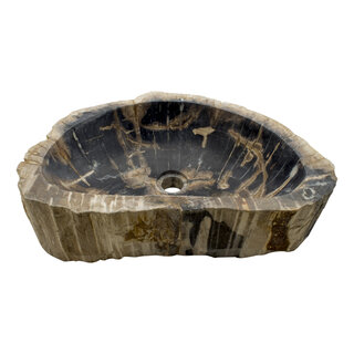 Indomarmer Washbasin of Petrified Wood 51x39x15cm
