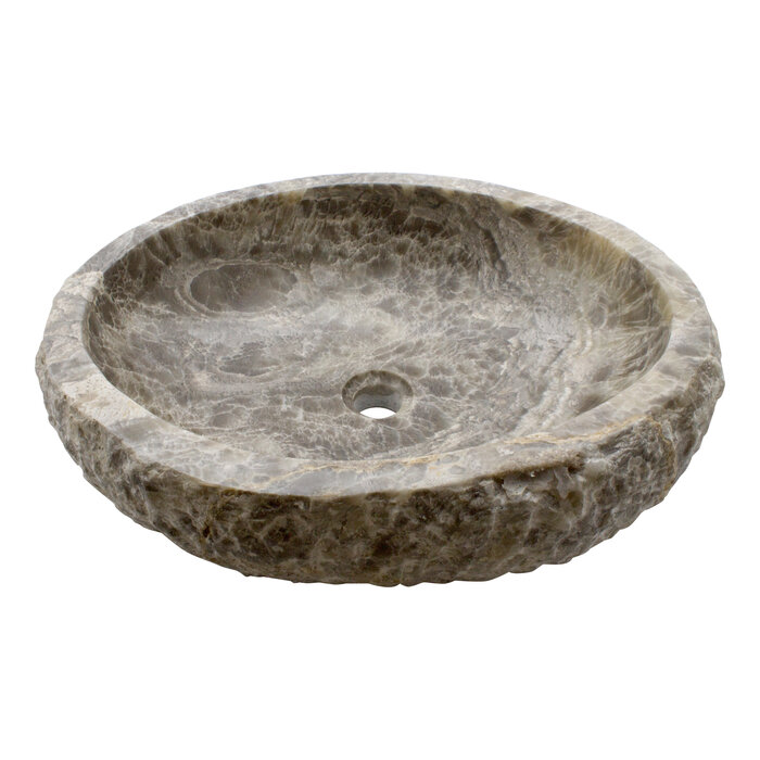 Indomarmer Waschbecken aus Schwarzem Onyx 55x44x15cm