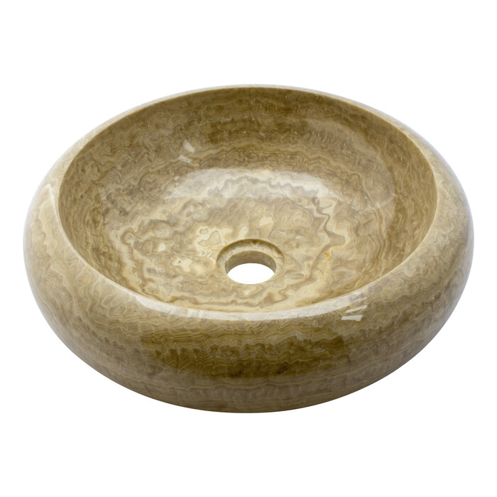 Indomarmer Sunset Onyx Waschbecken Donat Ø 40 x H 12 cm