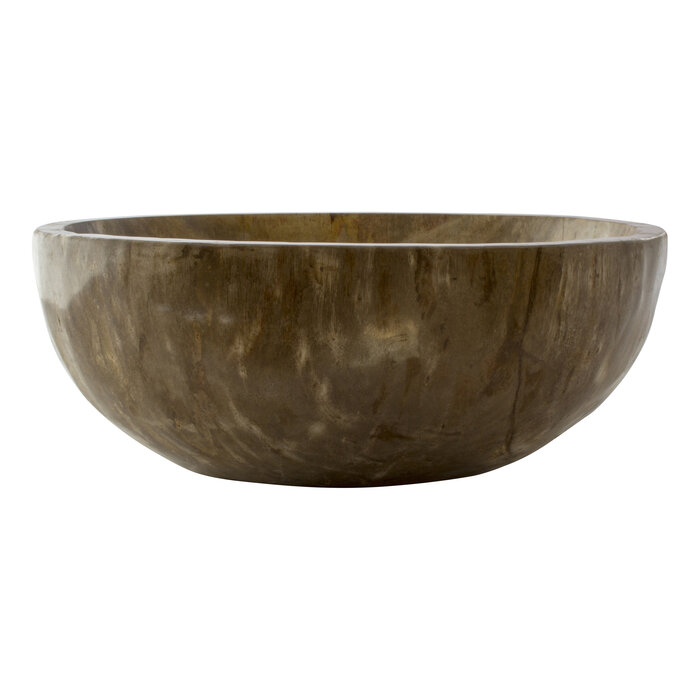 Indomarmer Polished Wash Bowl of Petrified Wood 38x32x15cm