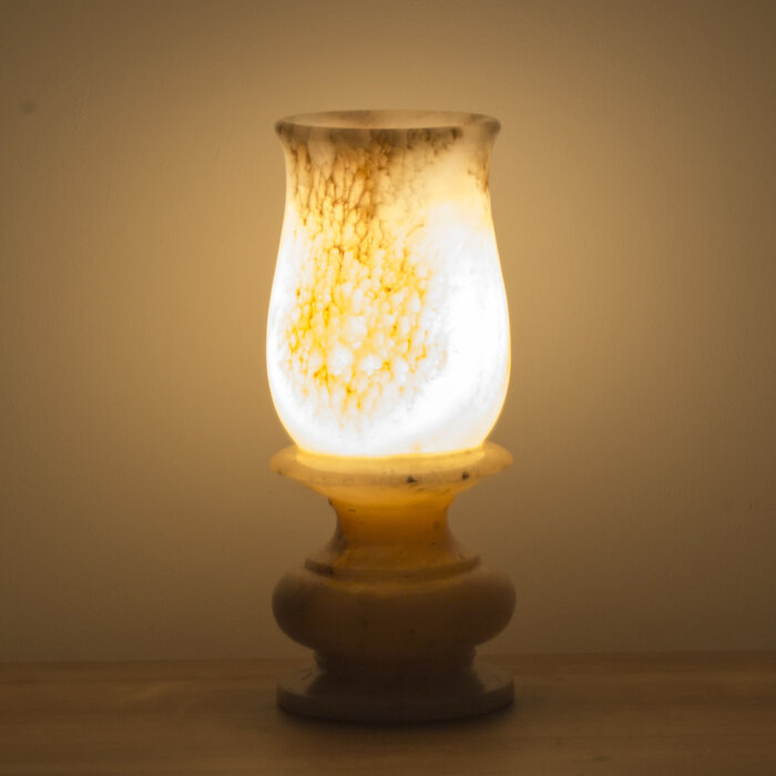 Indomarmer Kelchlampe aus Onyx