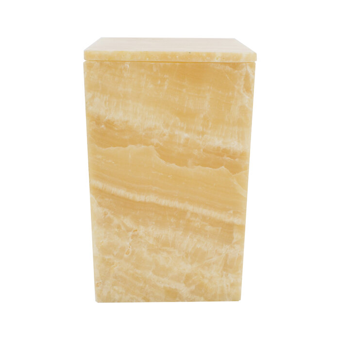 Indomarmer Square Lamp Onyx Height 32 cm