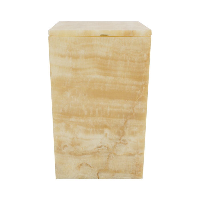 Indomarmer Square Lamp Onyx Height 32 cm