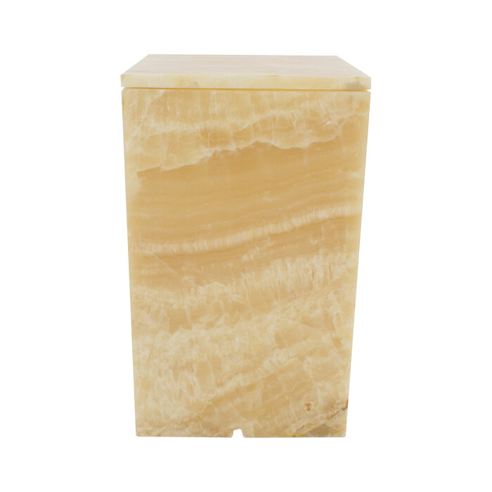 Indomarmer Square Lamp Onyx Height 32 cm