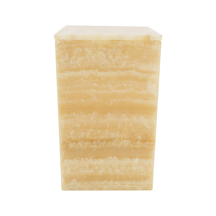 Indomarmer Square Lamp Onyx Height 32 cm