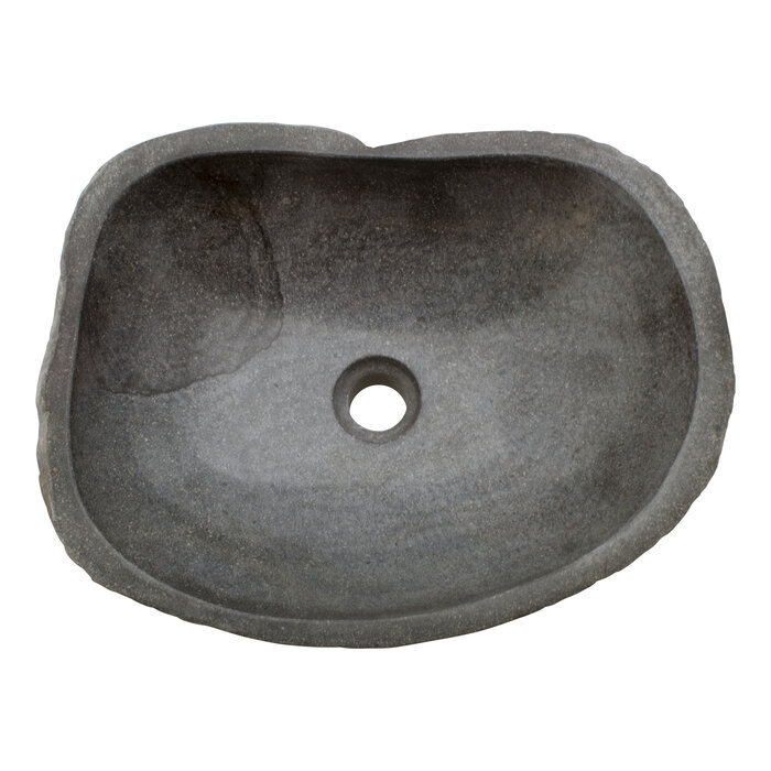 Indomarmer Rivierstenen Wasbak 47x36x15cm