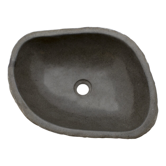 Indomarmer Rivierstenen Wasbak 48x36x15cm