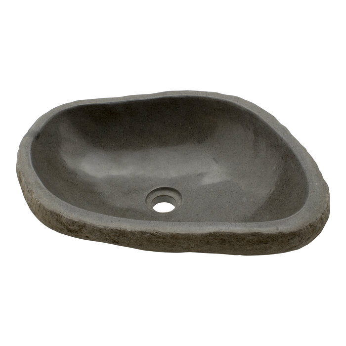 Indomarmer Waschbecken aus Flussstein 48x36x15cm