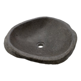 Indomarmer Waschbecken aus Flussstein 47x46x15cm