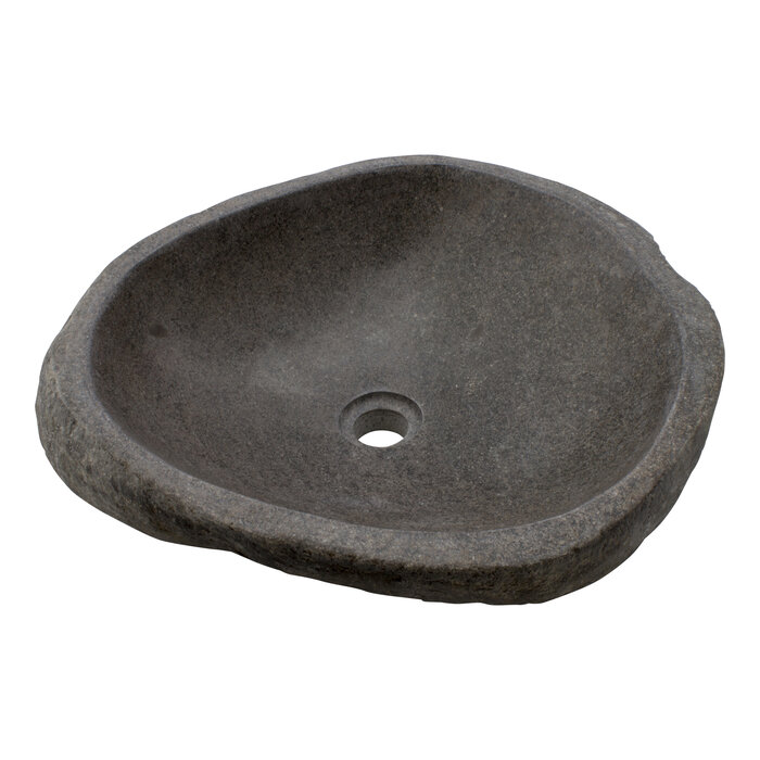 Indomarmer Rivierstenen Wasbak 47x46x15cm