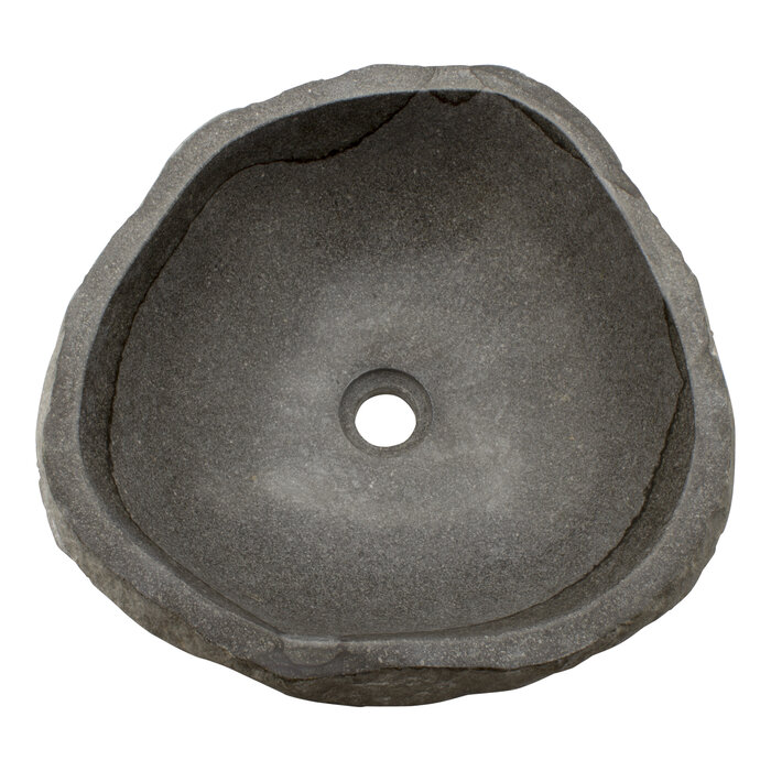 Indomarmer Waschbecken aus Flussstein 46x44x15cm