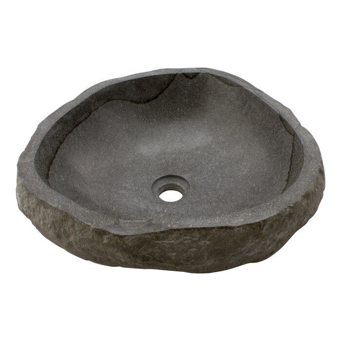 Indomarmer Rivierstenen Wasbak 46x44x15cm