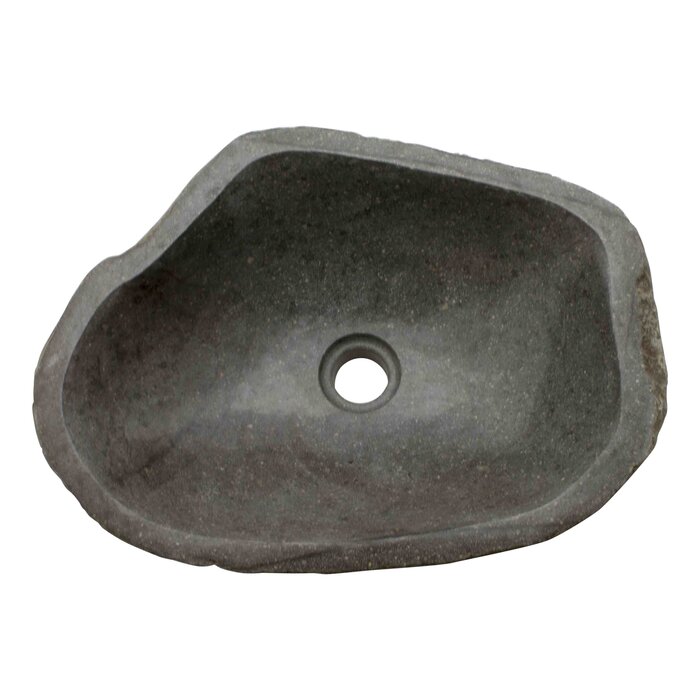 Indomarmer Waschbecken aus Flussstein 46x33x15cm