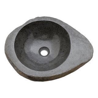 Indomarmer Rivierstenen Wasbak Bowl 49x38x15cm