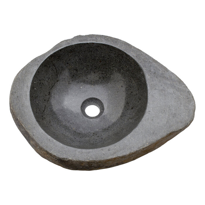 Indomarmer Rivierstenen Wasbak Bowl 49x38x15cm