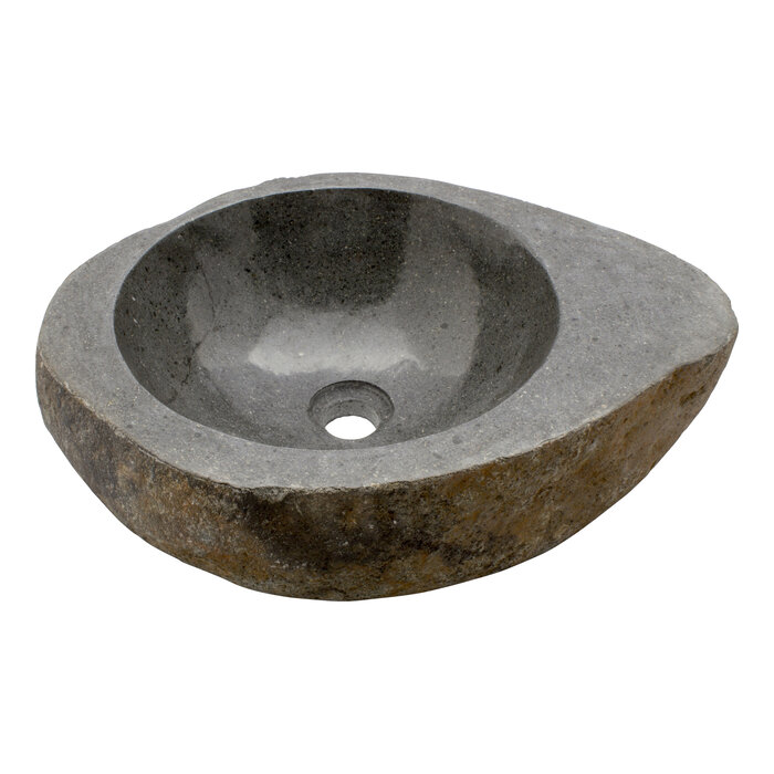 Indomarmer Rivierstenen Wasbak Bowl 49x38x15cm