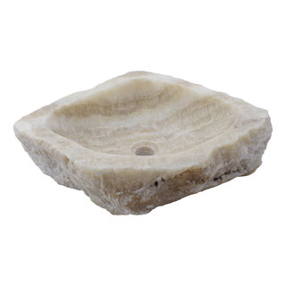 Indomarmer Waschbecken aus Onyx 56x46x15cm