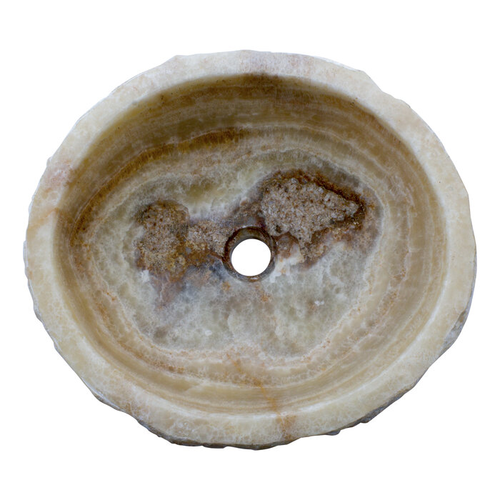 Indomarmer Waschbecken aus Onyx 48x42x15cm