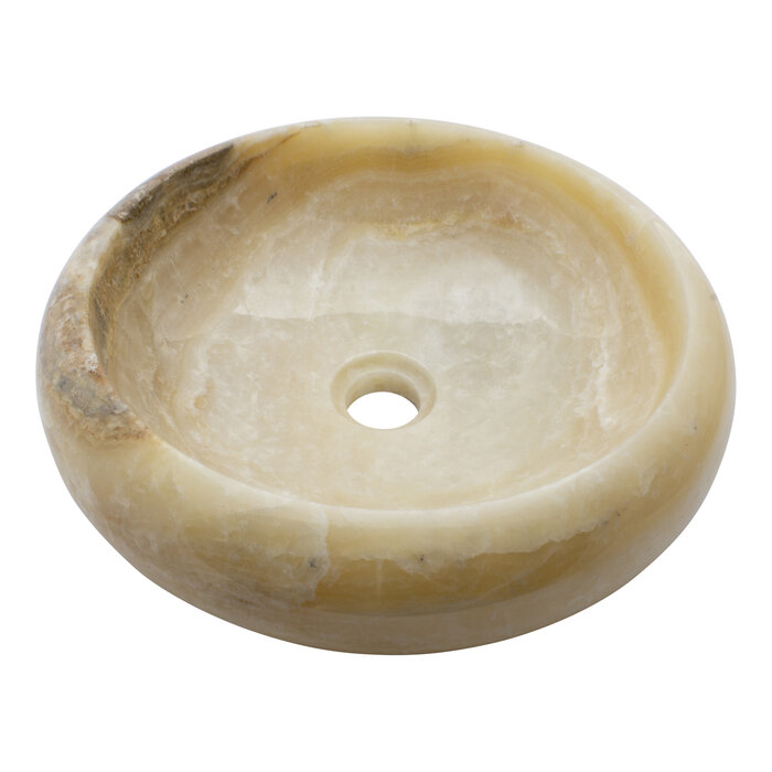 Indomarmer Onyx Waschbecken Donat Ø 40 x H 12 cm