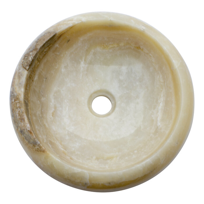 Indomarmer Onyx Waschbecken Donat Ø 40 x H 12 cm