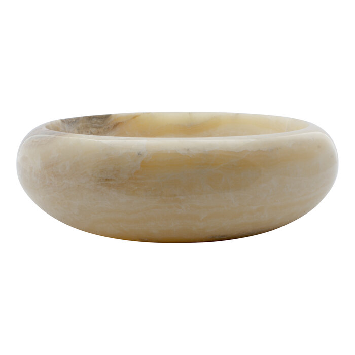 Indomarmer Onyx Waschbecken Donat Ø 40 x H 12 cm