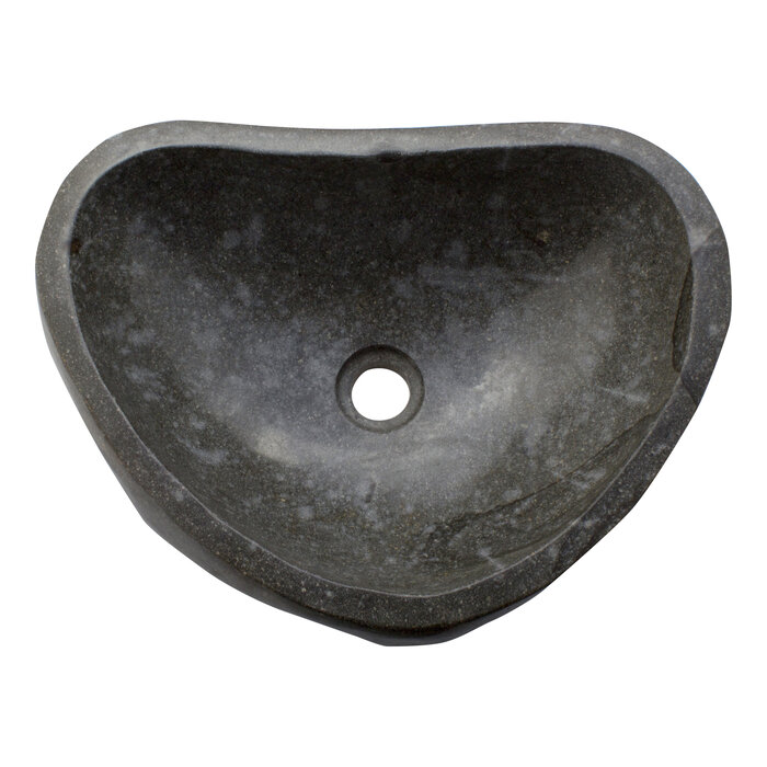 Indomarmer Polierte Waschbecken aus Flussstein 46x35x15cm