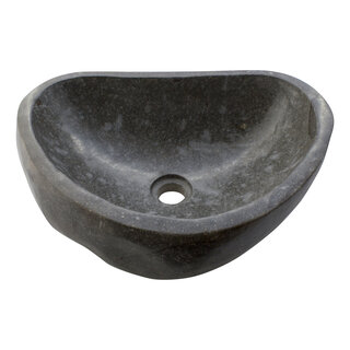 Indomarmer Polierte Waschbecken aus Flussstein 46x35x15cm