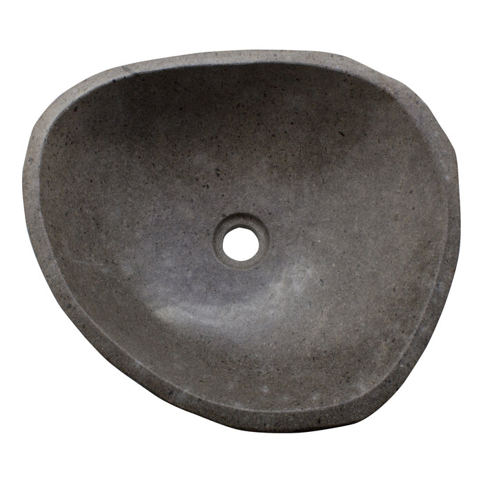 Indomarmer Polierte Waschbecken aus Flussstein 45x40x15cm