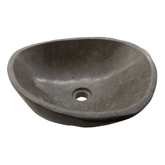 Indomarmer Polierte Waschbecken aus Flussstein 45x40x15cm