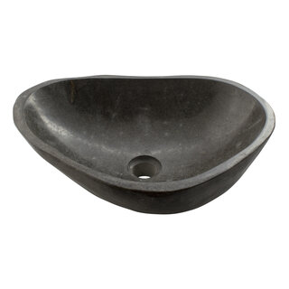 Indomarmer Polierte Waschbecken aus Flussstein 46x35x15cm
