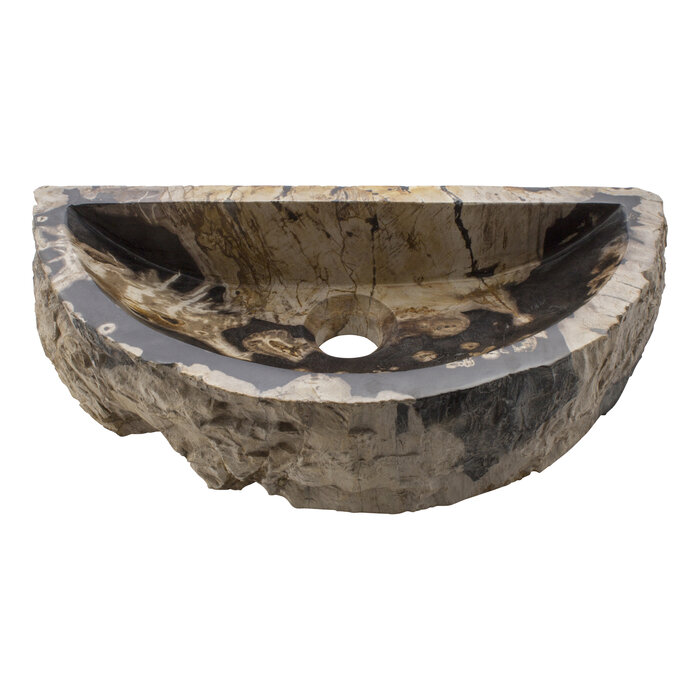 Indomarmer WC-Becken aus Versteinertes Holz