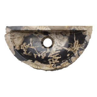 Indomarmer WC-Becken aus Versteinertes Holz