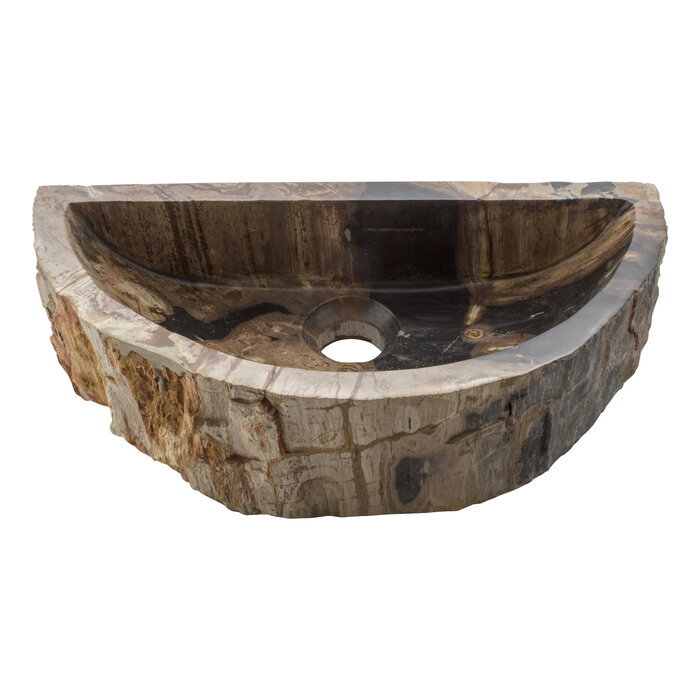 Indomarmer WC-Becken aus Versteinertes Holz