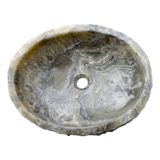 Indomarmer Washbasin of Black Onyx 50x40x15cm