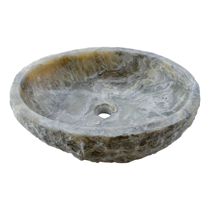 Indomarmer Washbasin of Black Onyx 50x40x15cm