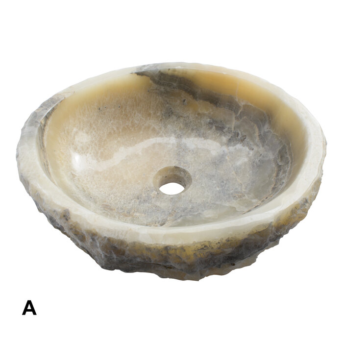 Indomarmer Set Waschbecken aus Onyx