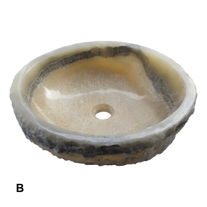 Indomarmer Set Waschbecken aus Onyx
