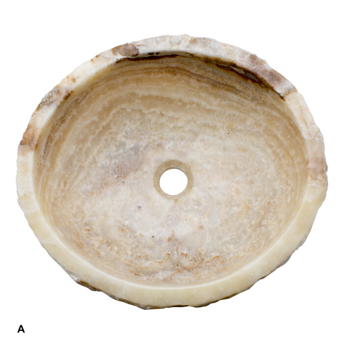 Indomarmer Set Waschbecken aus Onyx