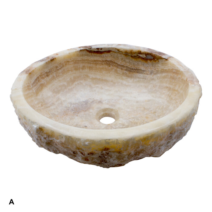 Indomarmer Set Waschbecken aus Onyx