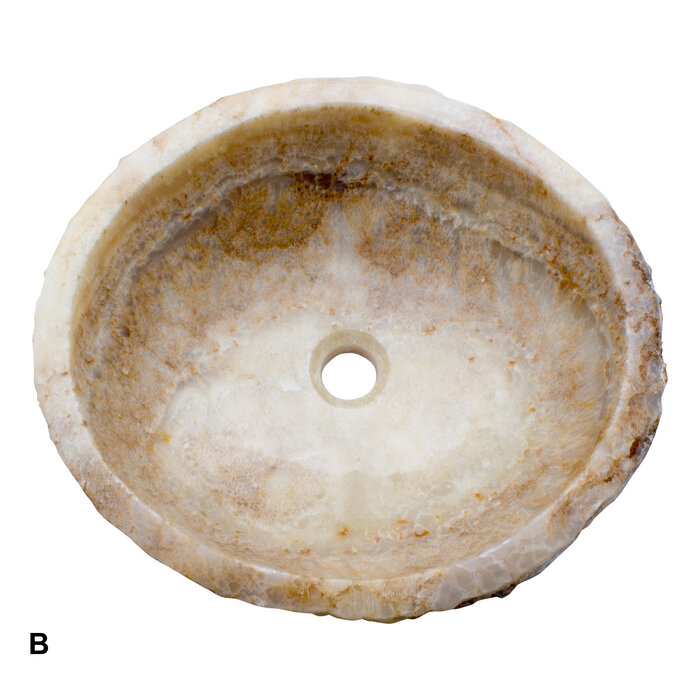 Indomarmer Set Waschbecken aus Onyx