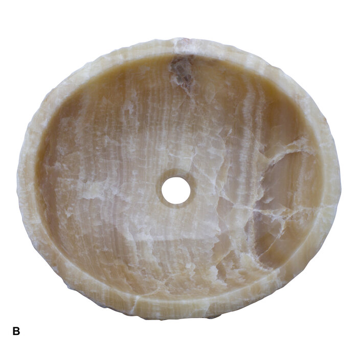 Indomarmer Set Waschbecken aus Onyx