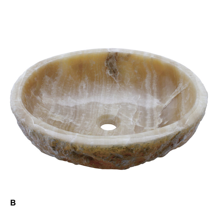 Indomarmer Set Waschbecken aus Onyx