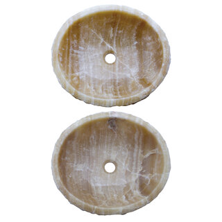 Indomarmer Set Waschbecken aus Onyx