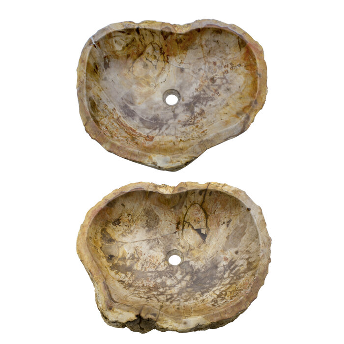Indomarmer Petrified Wood Washbasin Set