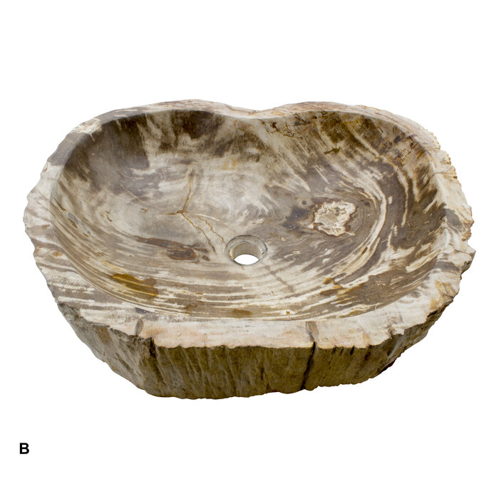 Indomarmer Petrified Wood Washbasin Set