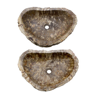 Indomarmer Petrified Wood Washbasin Set