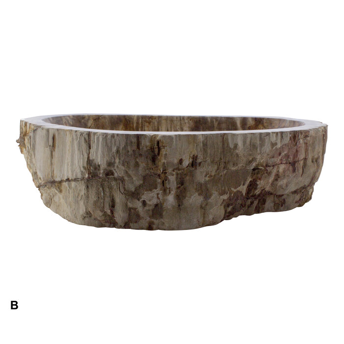 Indomarmer Set Waschbecken aus Versteinertes Holz