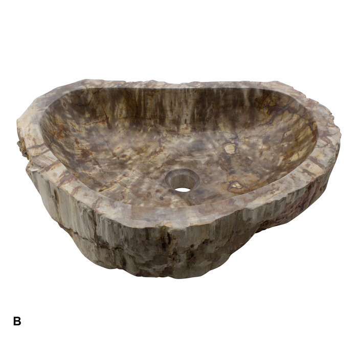 Indomarmer Set Waschbecken aus Versteinertes Holz