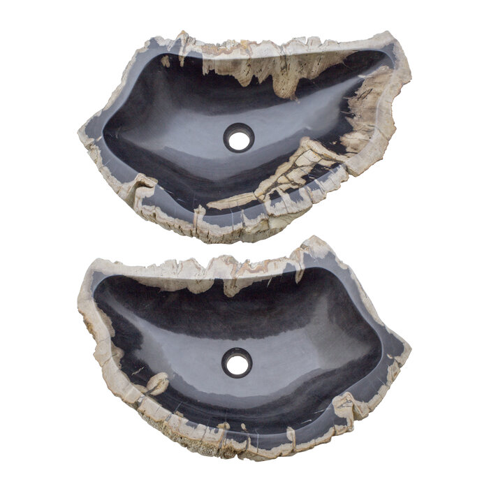 Indomarmer Petrified Wood Washbasin Set