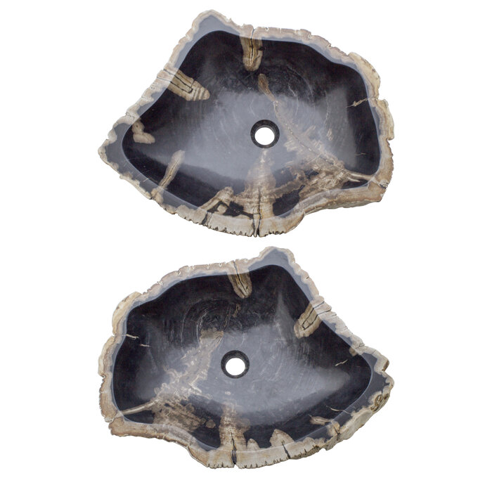 Indomarmer Petrified Wood Washbasin Set